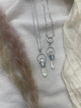 Load image into Gallery viewer, NEW The Halo Moonstone &amp; Quartz Point necklace
