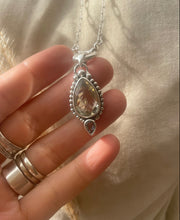 Load image into Gallery viewer, The Diamond Cut Citrine &amp; Topaz Teardrop Necklace.
