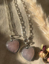 Load image into Gallery viewer, The Eternal Heart Rose Quartz Necklace
