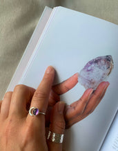 Load image into Gallery viewer, Amethyst Crescent Moon Ring
