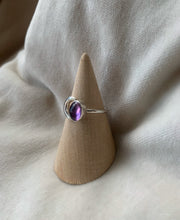 Load image into Gallery viewer, Amethyst Crescent Moon Ring
