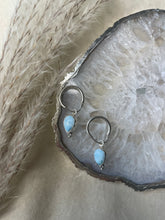 Load image into Gallery viewer, Larimar Drop Hoop Earrings
