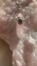 Load and play video in Gallery viewer, NEW The Eternal Rose &amp; Garnet Necklace on 18inch Belcher Chain
