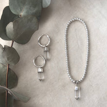 Load image into Gallery viewer, The Clear Quartz Hoops
