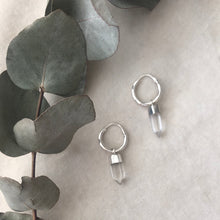 Load image into Gallery viewer, The Clear Quartz Hoops
