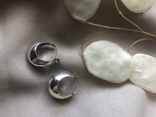 Load image into Gallery viewer, Sterling Silver Chunk Hoops
