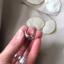 Load image into Gallery viewer, Sterling Silver Chunk Hoops
